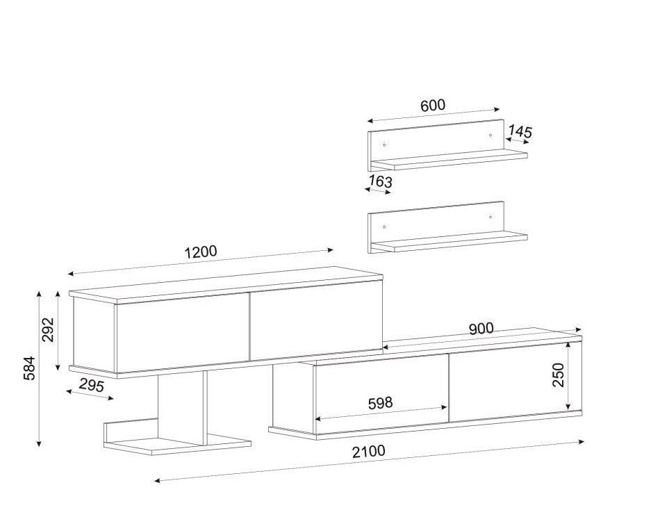 DE2220-מקסימוס - מזנון עם מדפים