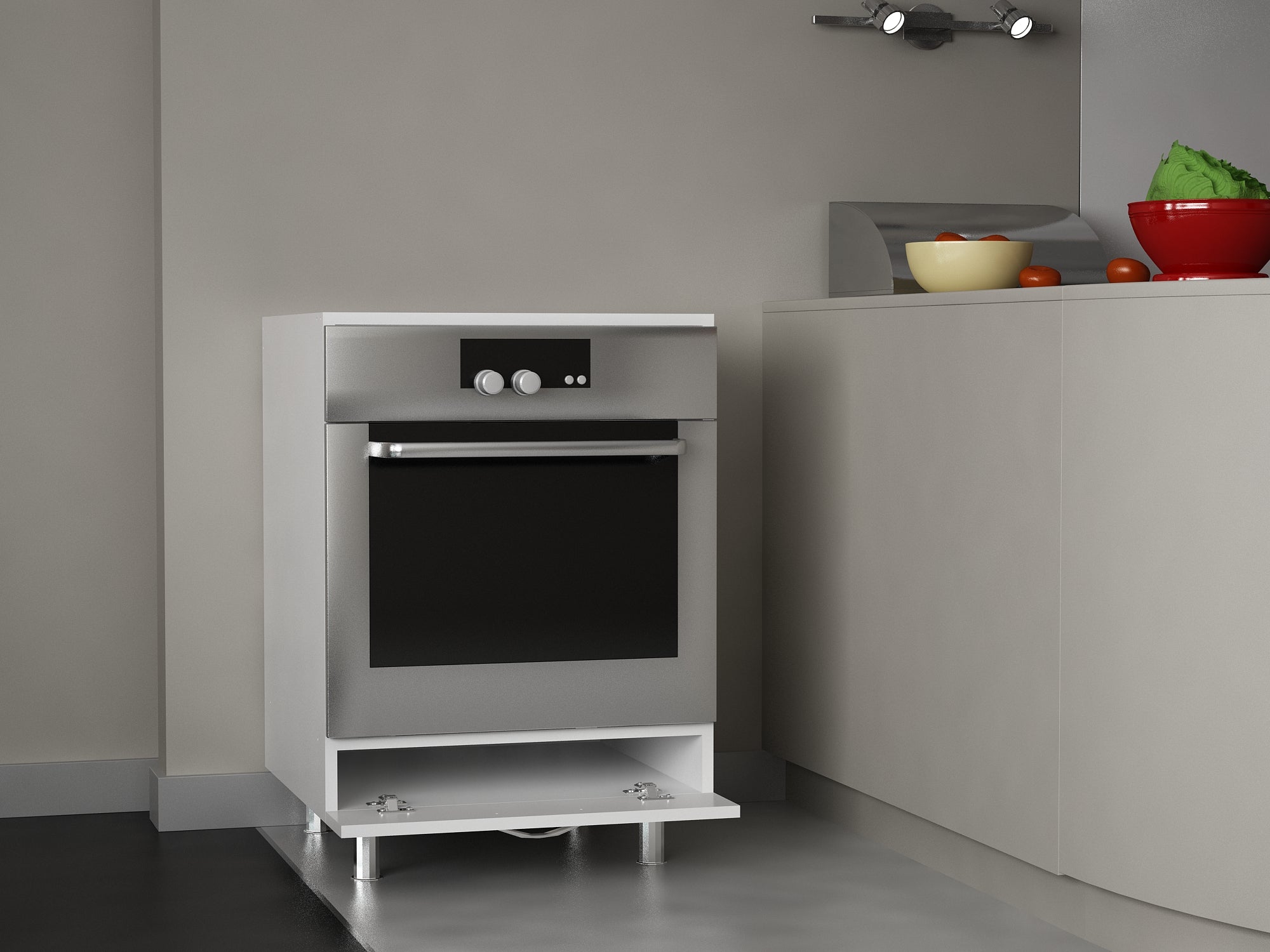 DE2688-סיימה V1 - ארונית לתנור - חלק עליון פתוח