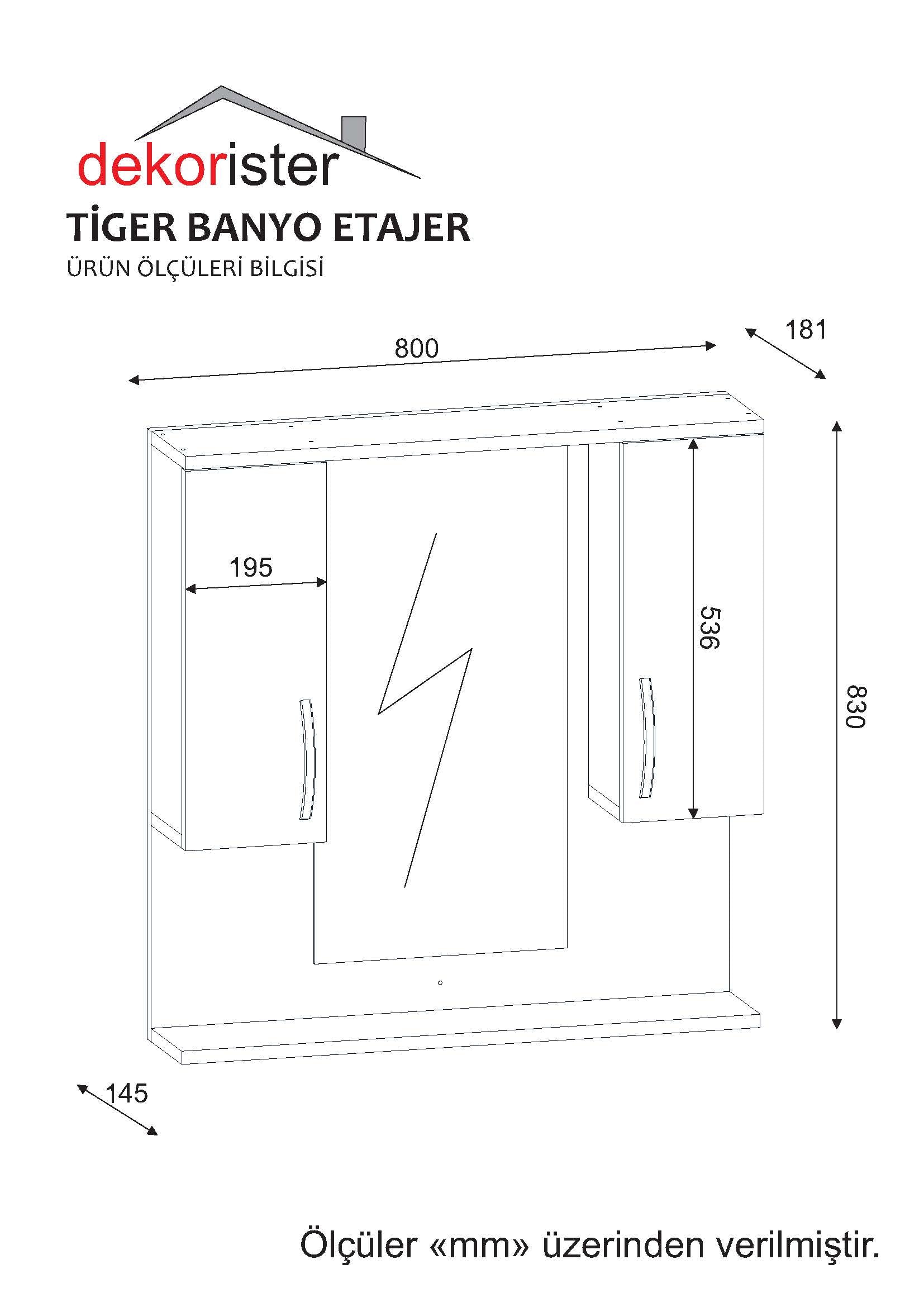 DE2930-טייגר - ארונית אמבטיה