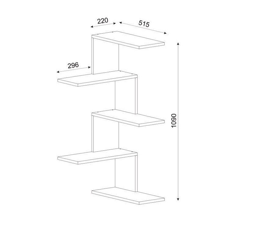 DE3449-קאניקה - יחידת מדפים פינתית