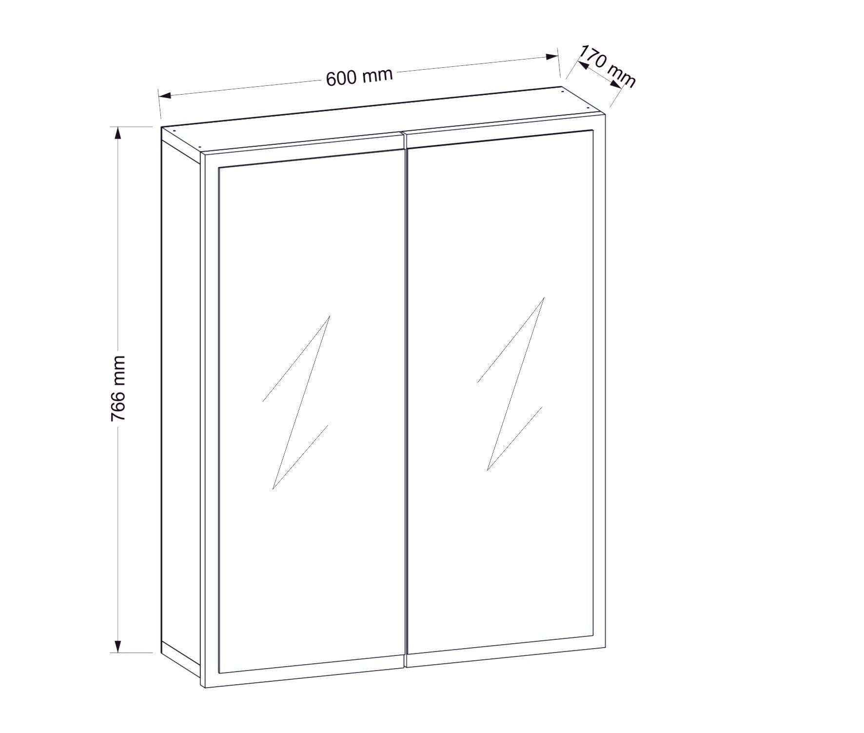 קיילה DE3609- ארונית אמבטיה תלויה משולבת מראה