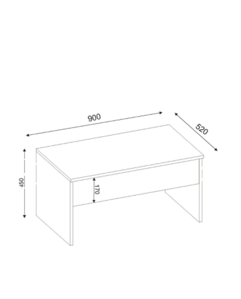 אקילי DE3760 - שולחן סלון נפתח