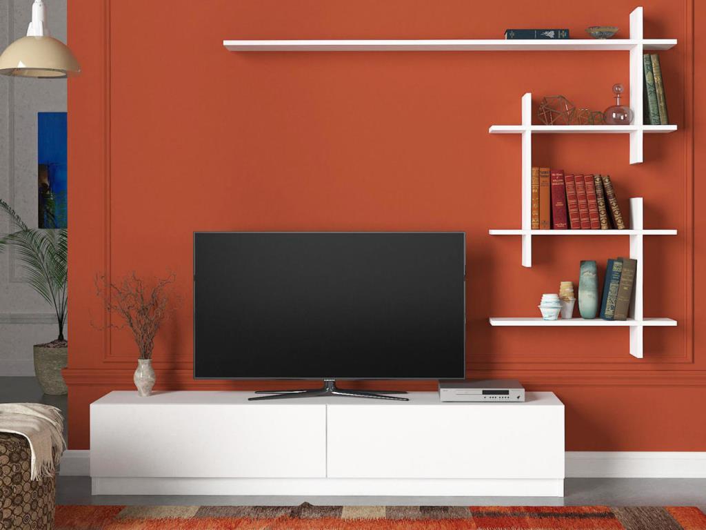 אניק DE4101 - מזנון טלוויזיה בשילוב יחידת מדפים