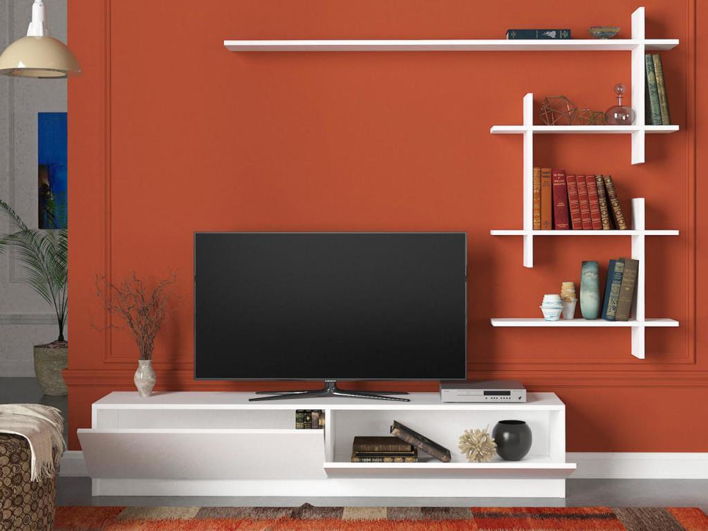 אניק DE4101 - מזנון טלוויזיה בשילוב יחידת מדפים