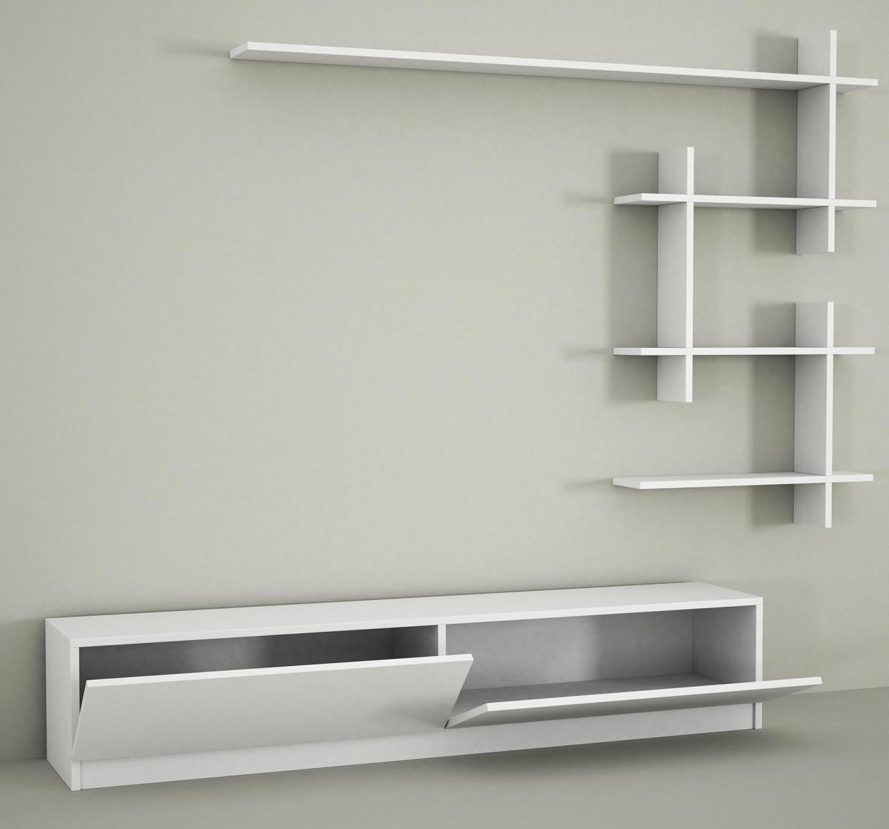 אניק DE4101 - מזנון טלוויזיה בשילוב יחידת מדפים