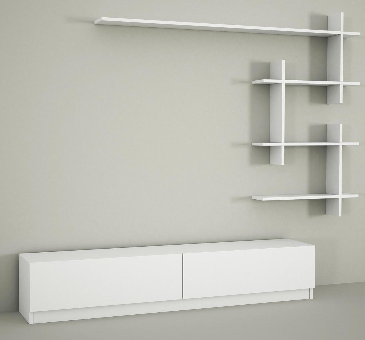 אניק DE4101 - מזנון טלוויזיה בשילוב יחידת מדפים