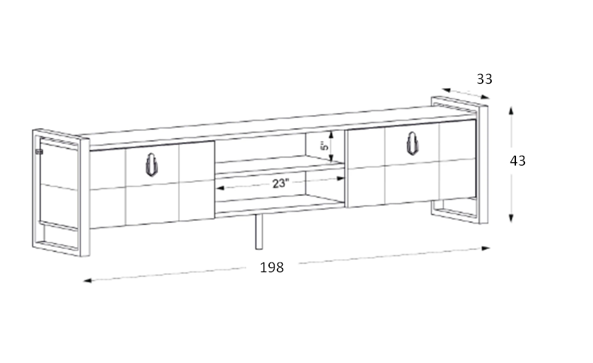 לוסט DE2048– מזנון טלוויזיה מעוצב