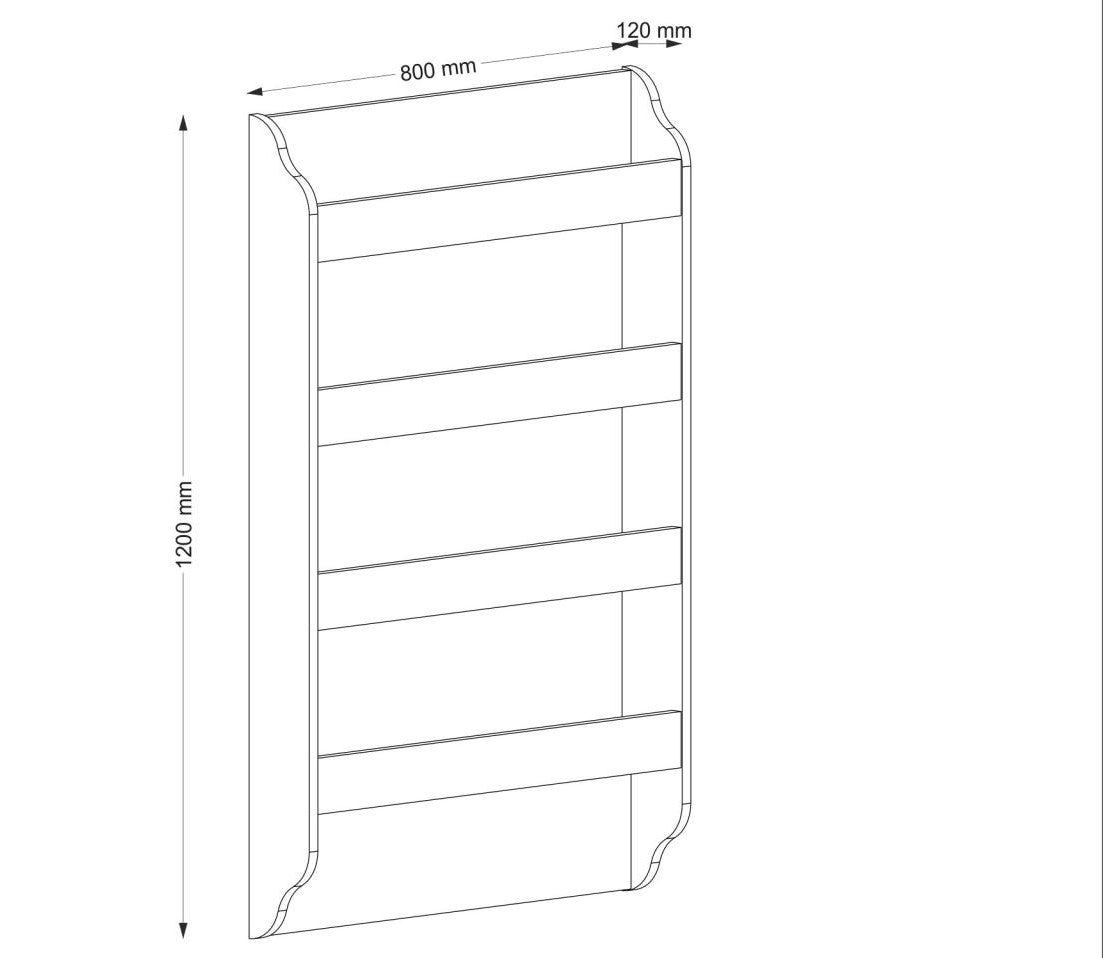 DE6006-דרמה - שידת ספרים לתליה