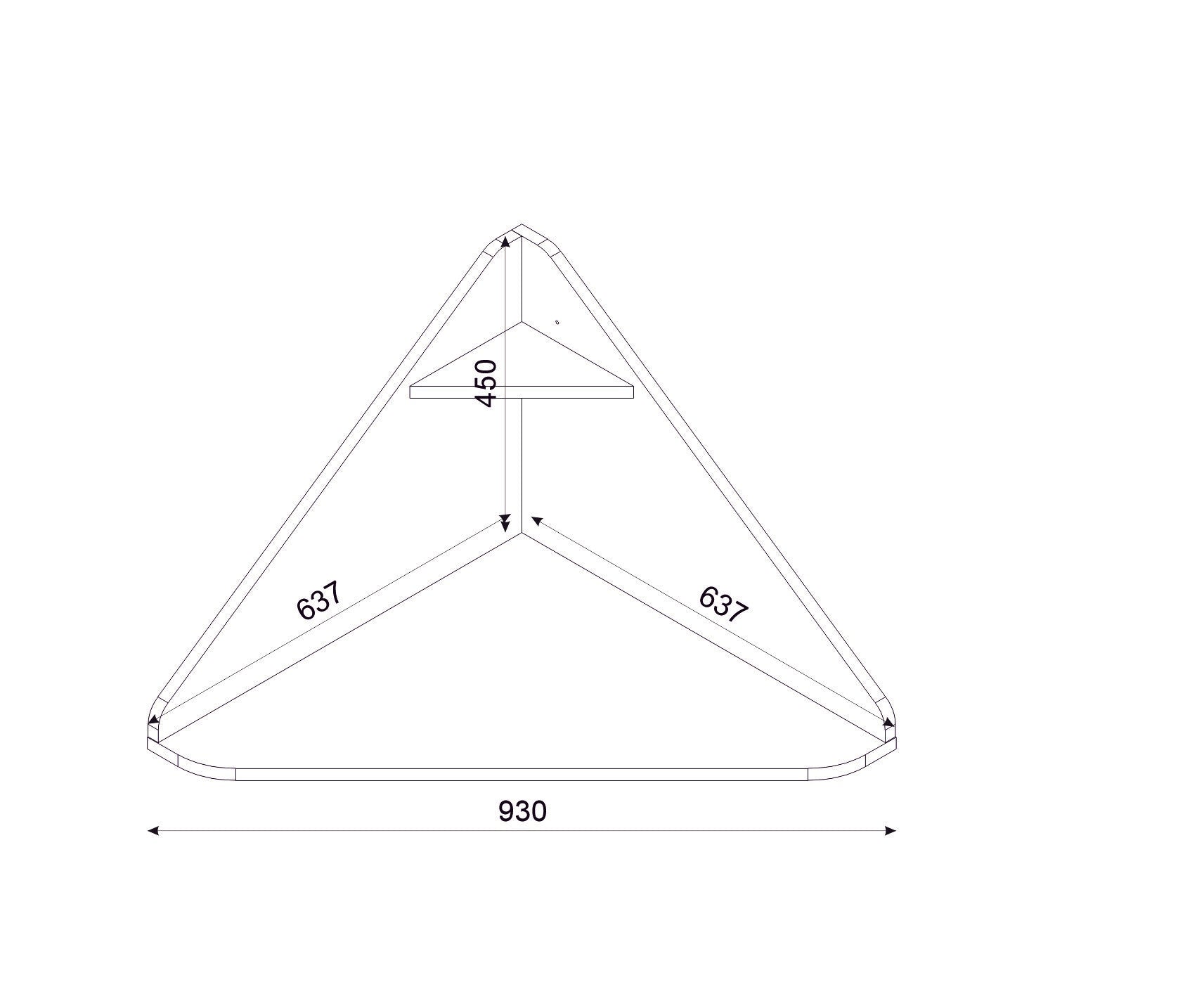טריגו Homeoffice DE7881 – שולחן עבודה פינתי תלוי