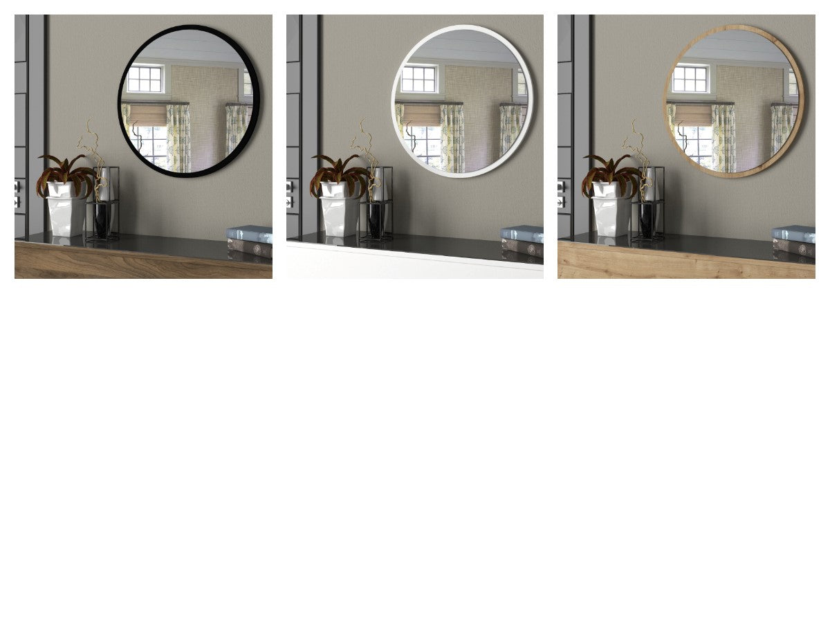 קייטי - אגוז בהיר - מראה עגולה DE0109