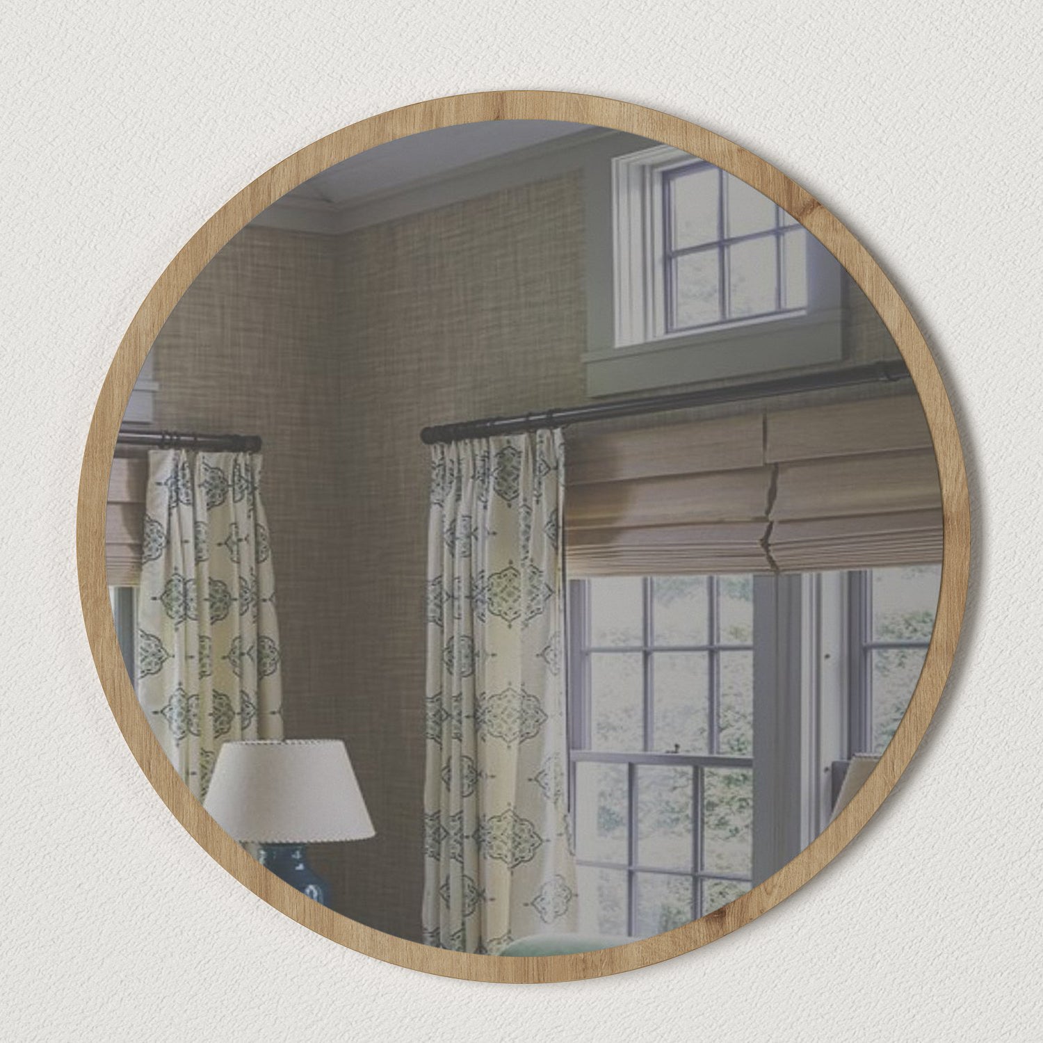 קייטי - אגוז בהיר - מראה עגולה DE0109