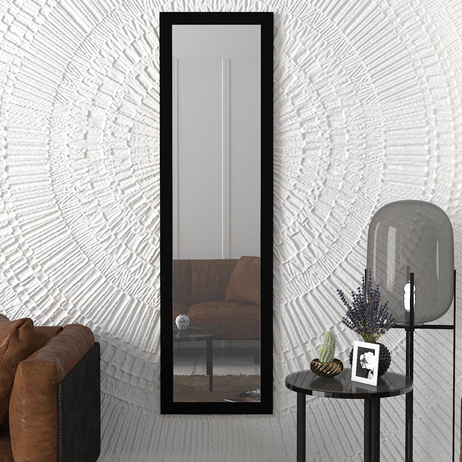 דיאה DE0113 שחור – מראת קיר מלבנית