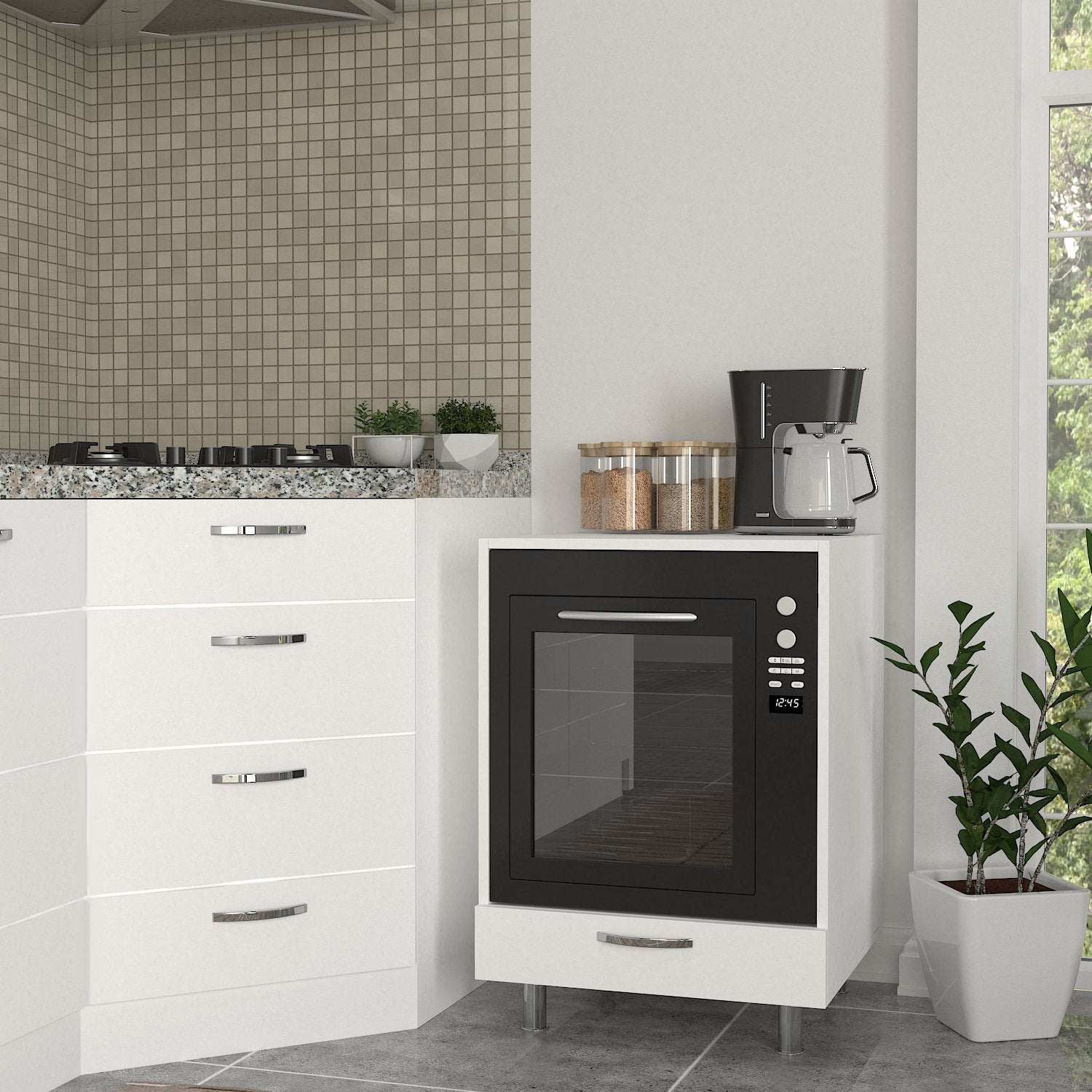 DE2688-סיימה V2 - ארונית לתנור - חלק עליון סגור