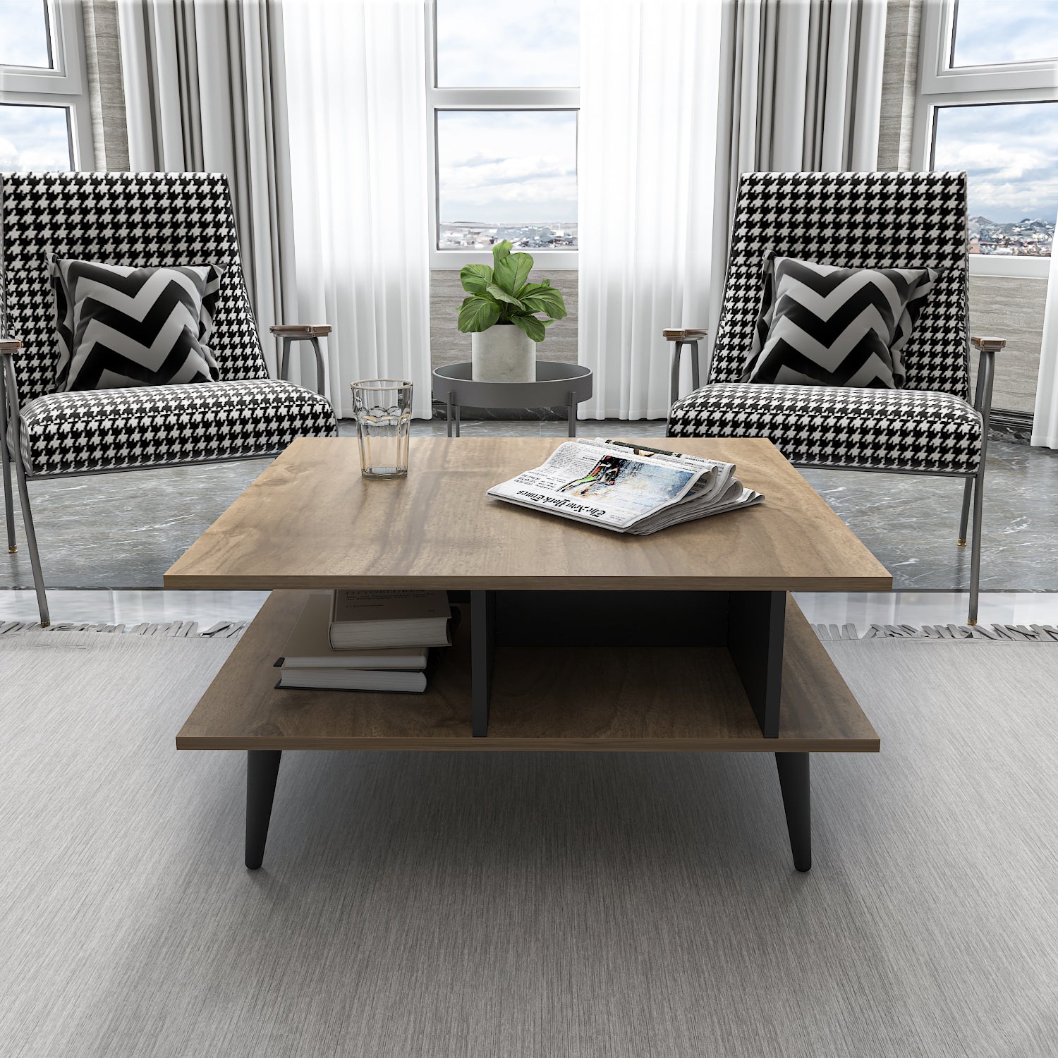 Akya - Walnut; Black
