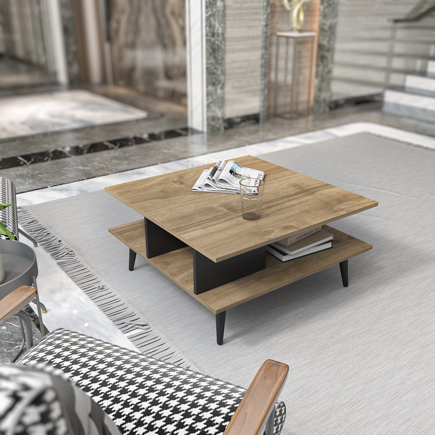 Akya - Walnut; Black